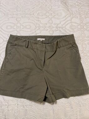 LOFT Olive Utility Chino Shorts